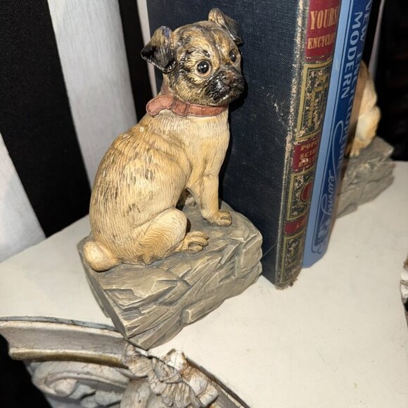VTG 1990s Chrisdon Pug Realistic Resin Dog Sculpture Indoor Outdoor Expo Inc MCM - Picture 2 of 15